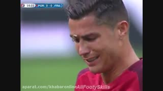 لحظه مصدومیت رونالدو