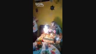 اتیش گرفتن موهای دختر درتولدش!