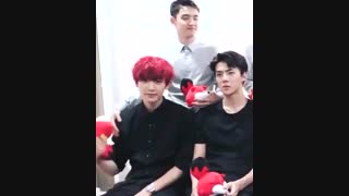 این دفعه چان دی او رو اذیت میکنه..اخرش دستش خورد مماغش!!!خخخخخ..تهه خنده!!