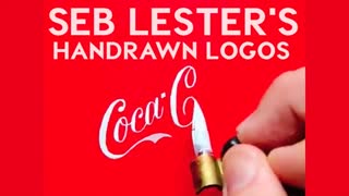 کشیدن لوگوی شرکت های معروف با دست