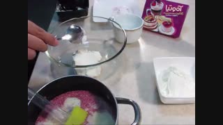 دسر کرم پنیری گل محمدی