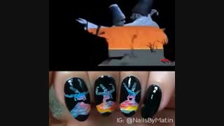 طراحی ناخن رقص سماع با الهام ازتیزر آلبوم امیر بی گزند محسن چاوشی