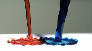 اسلوموشن ریختن جوهر بر روی برگه ی نانو