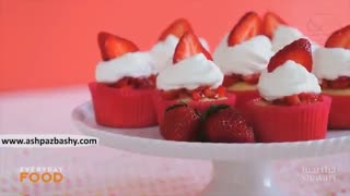 فیلم آموزشی طرز تهیه کاپ کیک توت فرنگی