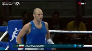 بوکس ۸۱ کیلو مردان (احسان روزبهانی) : ایران - هلند
