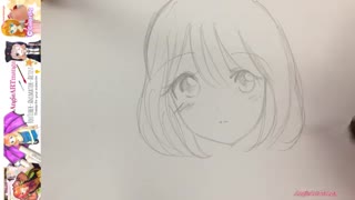 آموزش نقاشی دختر انیمه ای