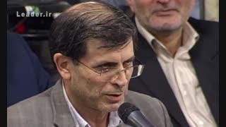 شعر خوانی ناصر فیض شاعر معاصر و نامی در حضور امام خامنه ای