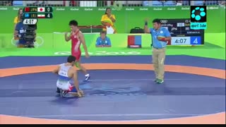 کشتی فرنگی ۵۹کیلو : ژاپن ۵-۴ ایران - حذف حمید سوریان