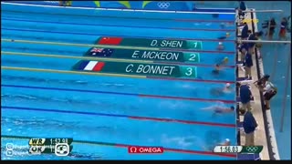 مسابقه نیمه نهایی شنای بانوان المپیک ریو 2016(عااااااااااااالیه خدایی)