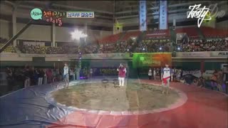Idol Wrestling INFINITE VS UKISS فینال هیجان انگیز مسابقات کشتی آیدول ها :ووهیون و هون مین ...از دستش ندین