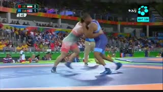 کشتی فرنگی ۸۹ کیلو : باخت ۴-۰ قاسم رضایی برابر نماینده کوبا