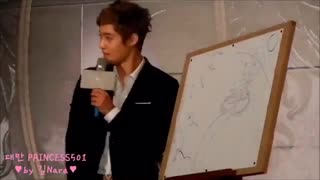 هیون جونگ نقاشی میکشد...خخخخخ