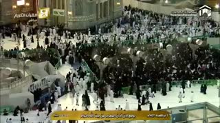 اذان مغرب و سفره های خرما در مسجدالحرام مکه مکرمه
