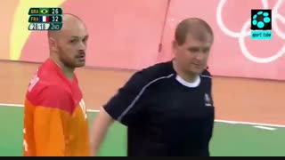 یک چهارم نهایی هندبال مردان : برزیل ۲۷-۳۴ فرانسه