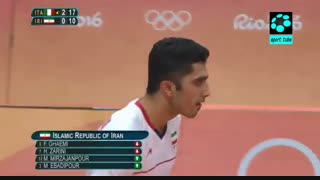 یک چهارم نهایی والیبال مردان : ایتالیا ۳-۰ ایران