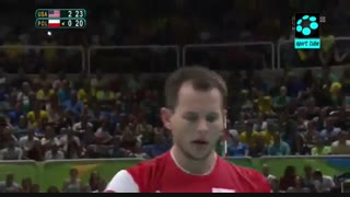 یک چهارم نهایی والیبال مردان : امریکا ۳-۰ لهستان