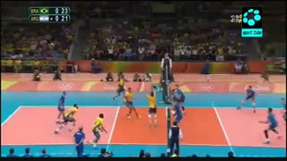 یک چهارم نهایی والیبال مردان : برزیل ۳-۱ آرژانتین