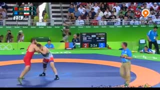 المپیک ۲۰۱۶ پیروزی کمیل قاسمی مقابل گرجستان و صعود به نیمه نهایی