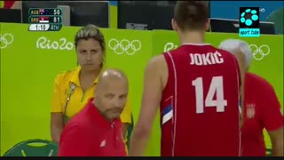 نیمه نهایی بسکتبال مردان : استرالیا ۶۱-۸۷ صربستان