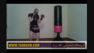 ویدئو تمرین با کیسه بوکس ایستاده Standing punching bag
