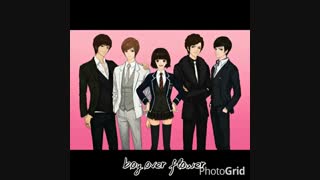boy over flower