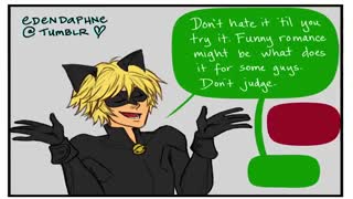 سوتی مرینت(یا لیدی باگ)جلوی ادرین.