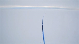 تصاویر هوایی از تَرَکی عظیم در یخ‌‎های قطب جنوب