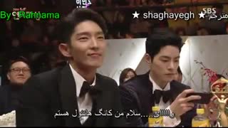 ✿کلیپ اهدای جایزه کانگ هانئول  برای عاشقان ماه  در مراسم SBS 2016 با زیرنویس فارسی ✿