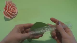 آموزش گل رز صورتی با فوم