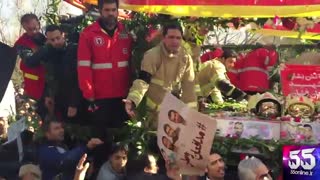 لحظه تلخ خداحافظی با شهدای پلاسکو