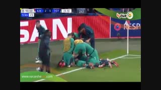 گل سوم تاتنهام به آژاکس (هتریک لوکاس مورا)