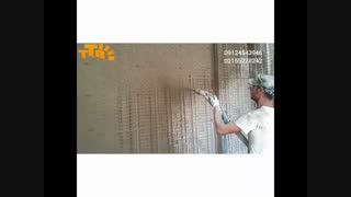 ملات پاشی بر دیوار | 02155278242 | دستگاه ملات پاش