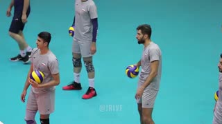 لحظات جذاب و دیدنی از تمرین تیم ملی والیبال مردان ایران