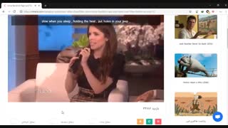 یادگیری زبان با فیلم و زیرنویس (الن شو) - Anna Kendrick Raps and Takes Over Ellen's Twitter Account