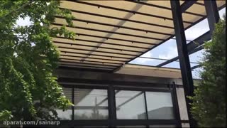 سقف متحرک استخر ویلا