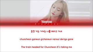 متن آهنگ A train to chuncheon از Taeyeon